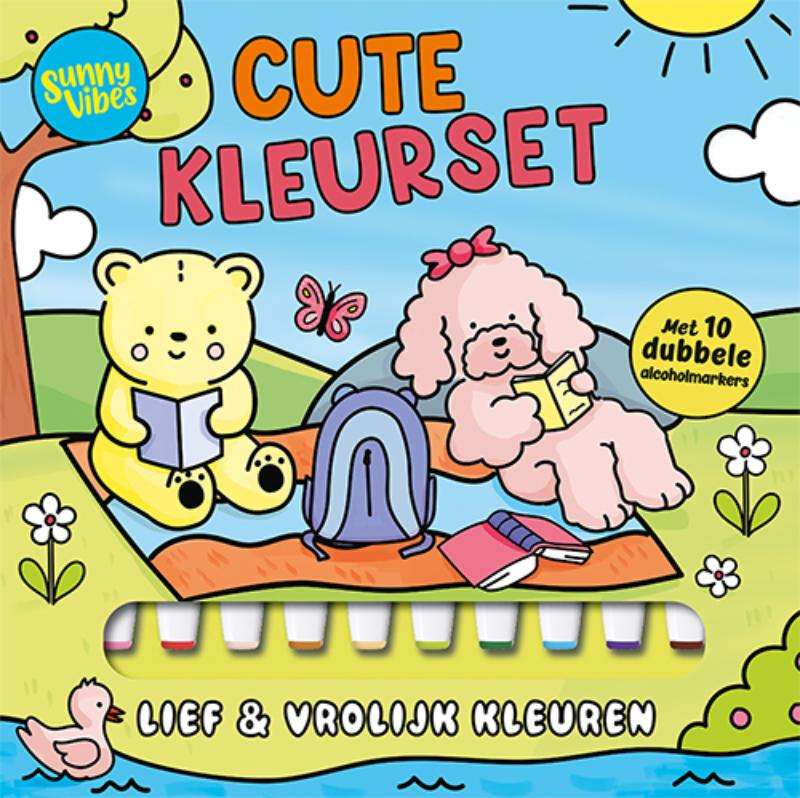 Cute kleurboek met alcoholmarkers